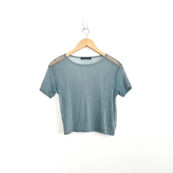 Brandy Melville Mesh Sparkle Top - Picture 2 of 8